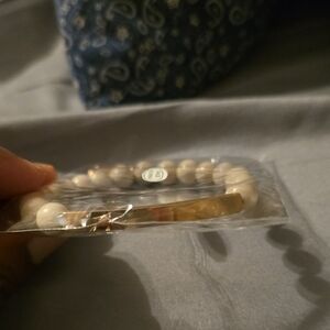 Plunder Gold and Cream Beaded Bracelet